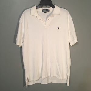 Mens White LSU Ralph Lauren Polo Shirt